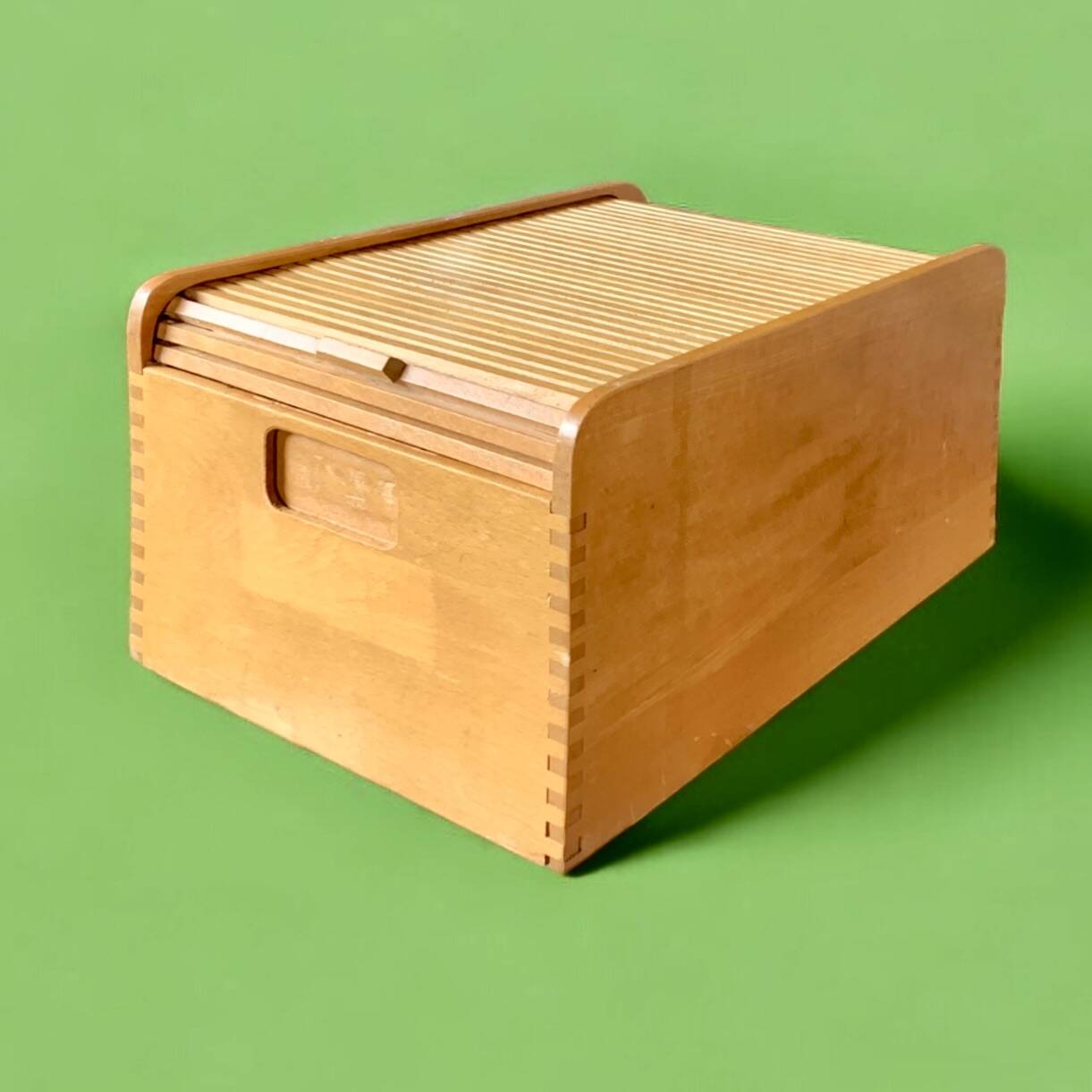 Old wooden filing box with shutter