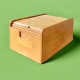 Old wooden filing box with shutter