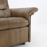 1970s De sede Exclusive Buffalo Leather 2- Seater Sofa , Switzerland