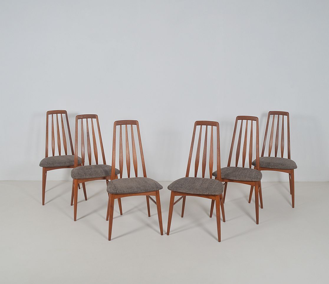 6 Chairs 'Eva' designed by Niels Koefoed, 1960s