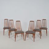 6 Chairs 'Eva' designed by Niels Koefoed, 1960s