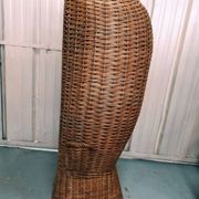 Cabine de plage osier rotin vintage fauteuil Emmanuelle