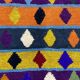 Off-white Moroccan rug with colorful patterns, 250cm x 150cm