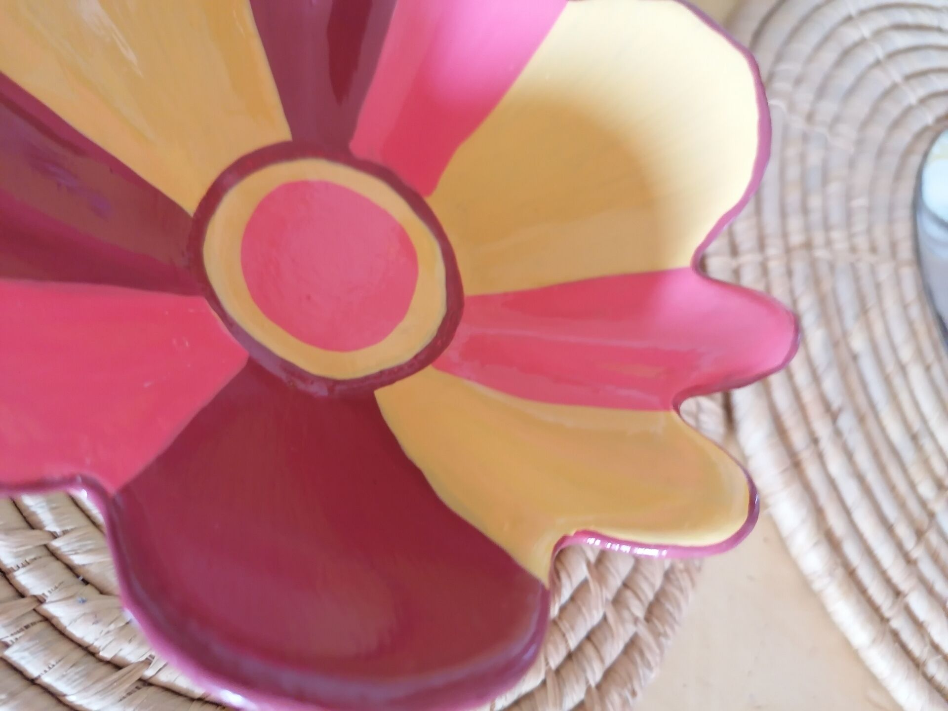 Vide-poche coloré peint à la main acrylique et vernis
