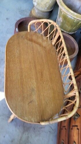 Rattan desk with 1 drawer ref JE