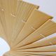 Pine folding screen in the shape of a fan, modern style, France, 1970s - Ø 113cm