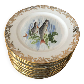 Porcelain service fish plates