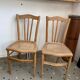 Paire chaises cannees bistrot