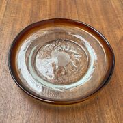 Modern mid-century glass bowl by Pertti Santalahti for Humppila, Finland, 1960s.