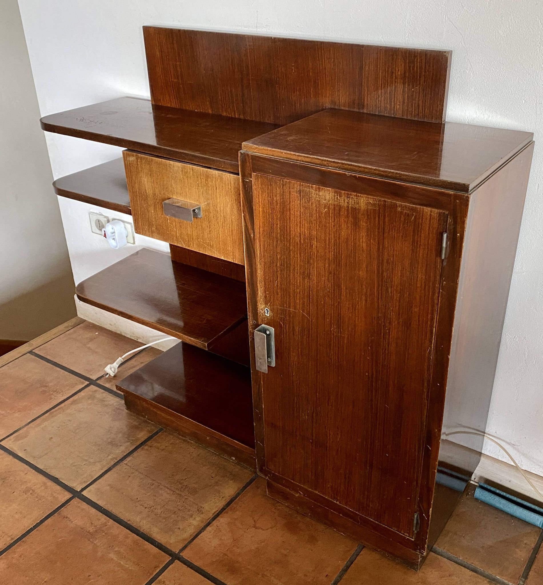 Petit meuble art deco acajou