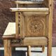 Fauteuil, chayère ou trône en bois, début 19ème siècle.