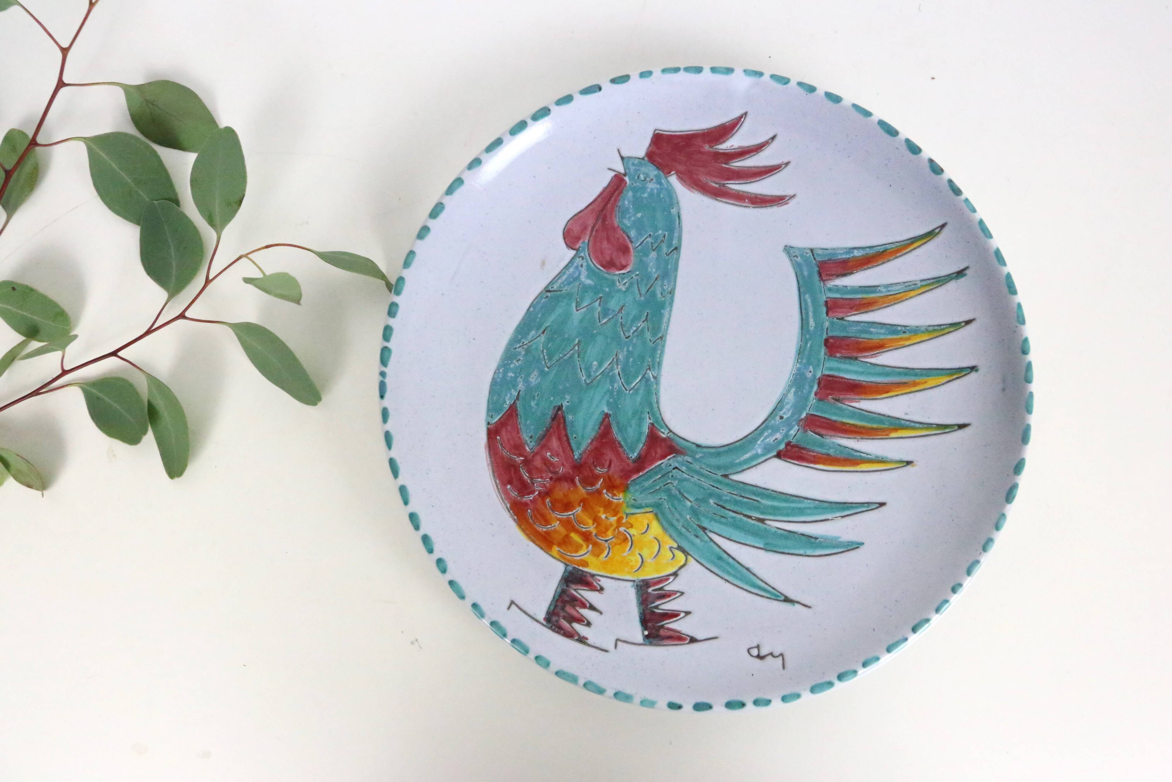 Vintage Rooster Plate