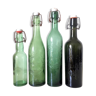 4 bouteilles Brasserie verre vert