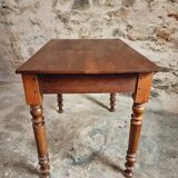 Vintage French Table | 1950s | Oak & Beech | With Drawer