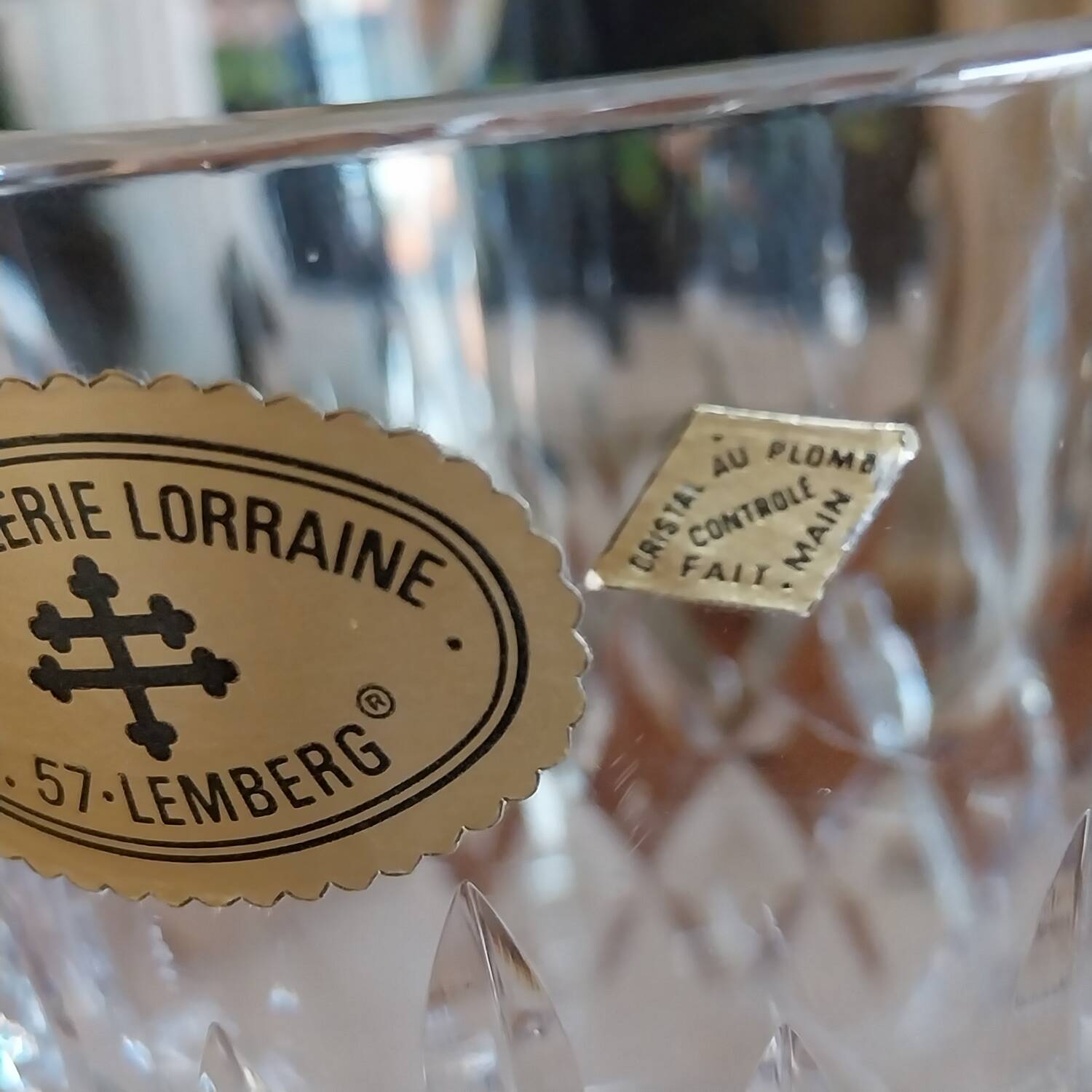 Seau à glaçons cristal de Lorraine vintage