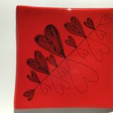 Red heart trivet