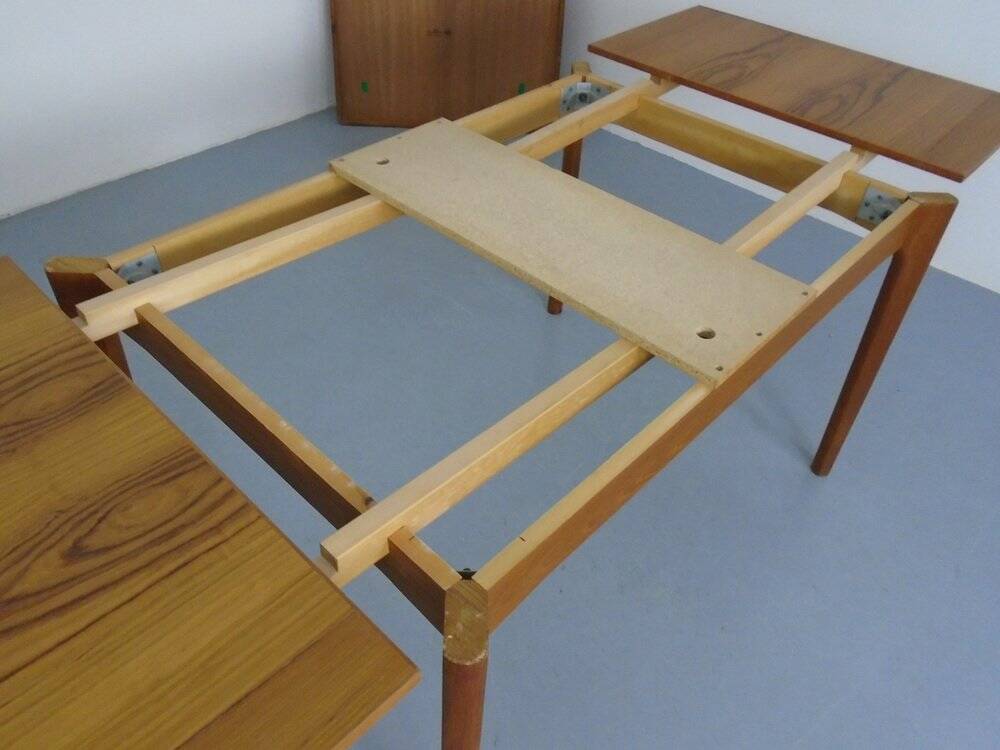 Extendable Teak Dining Table by Henning Kjærnulf for Velje Møbelfabrik, 1960s
