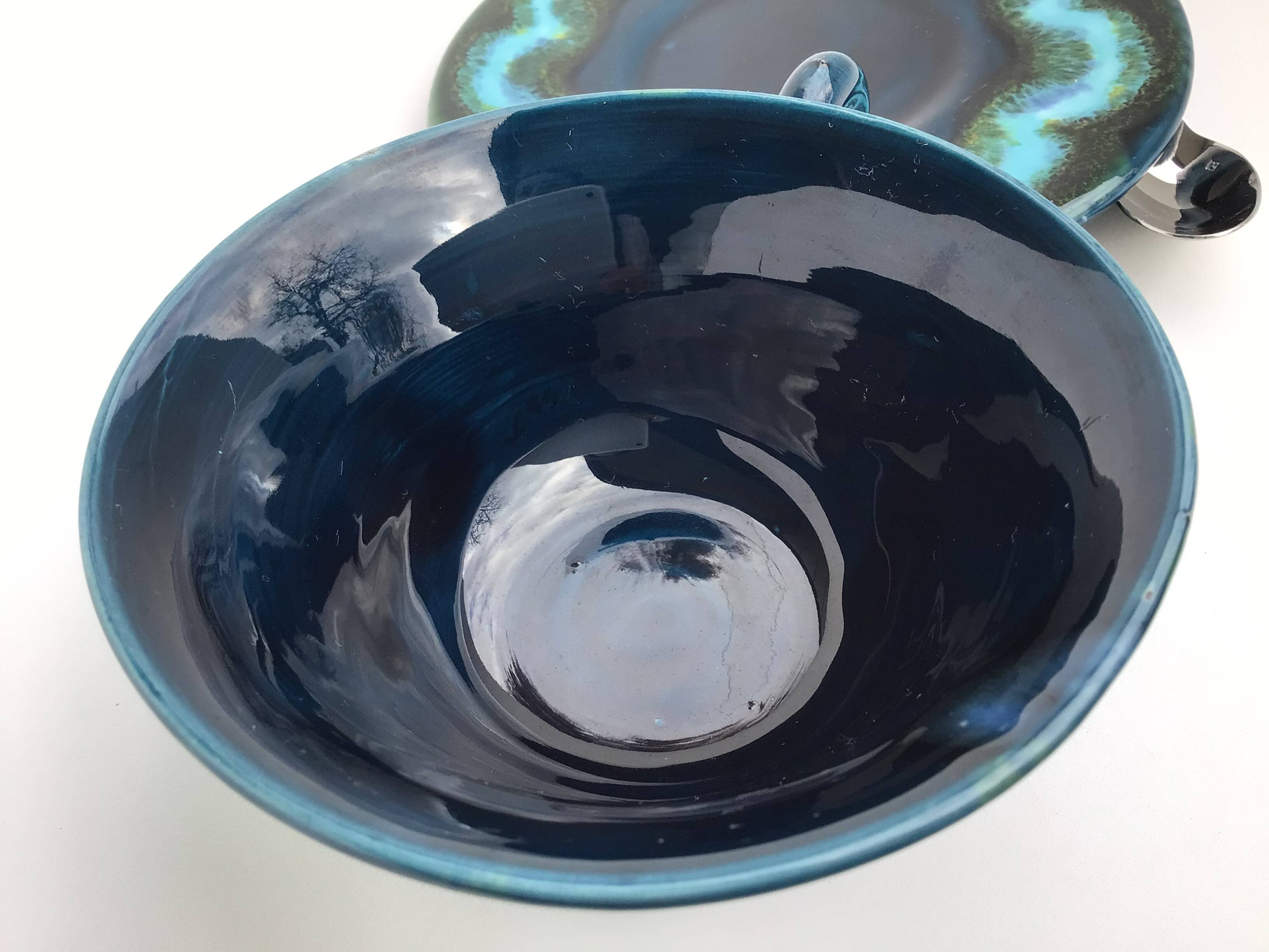 Deep blue Vallauris teacup