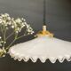 Vintage lampshade suspension in white opaline
