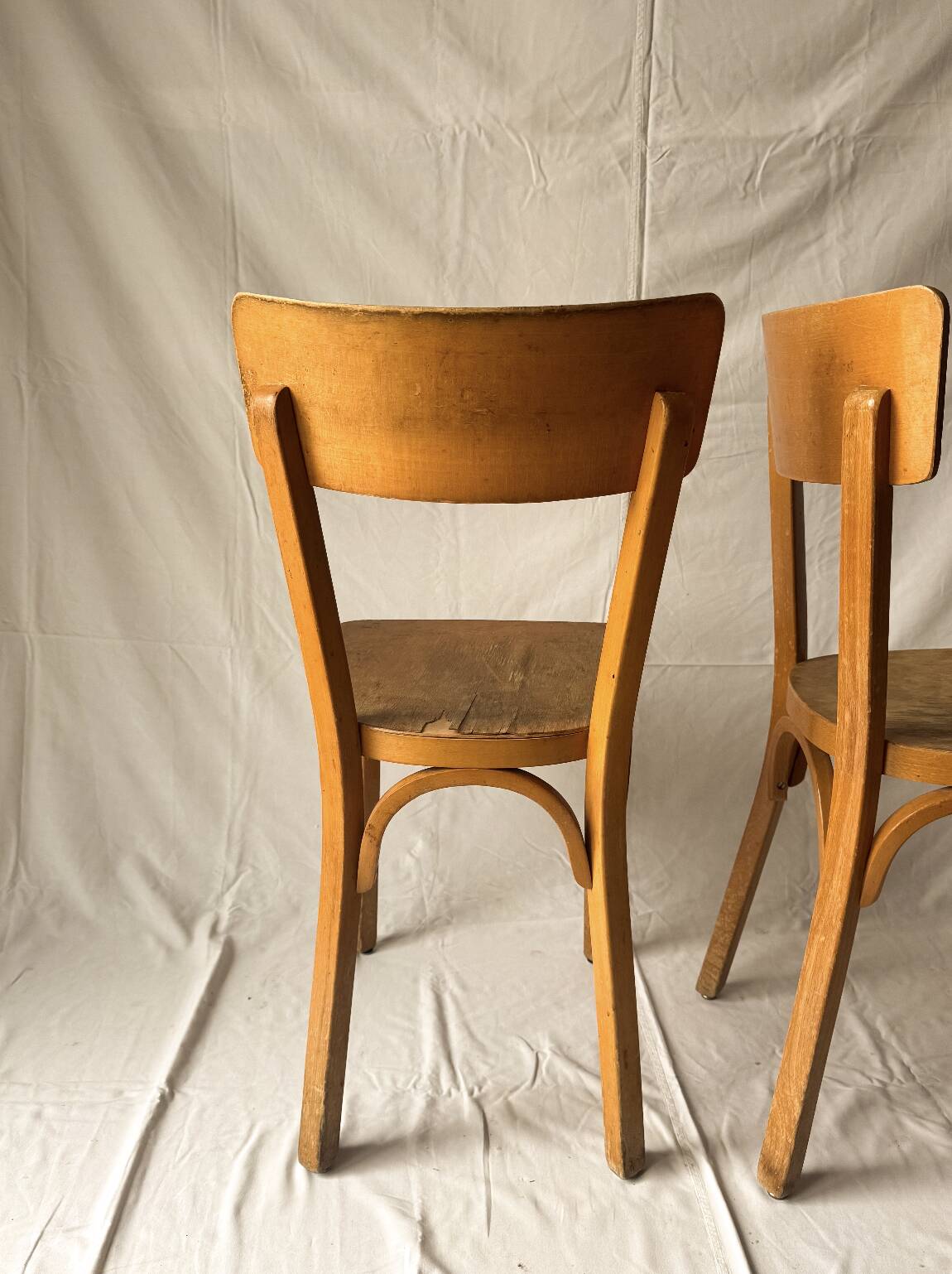 Set of 2 vintage Baumann bistro chairs