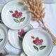 Deep plates / Salad plates with flower design, Sarreguemines model Emilie