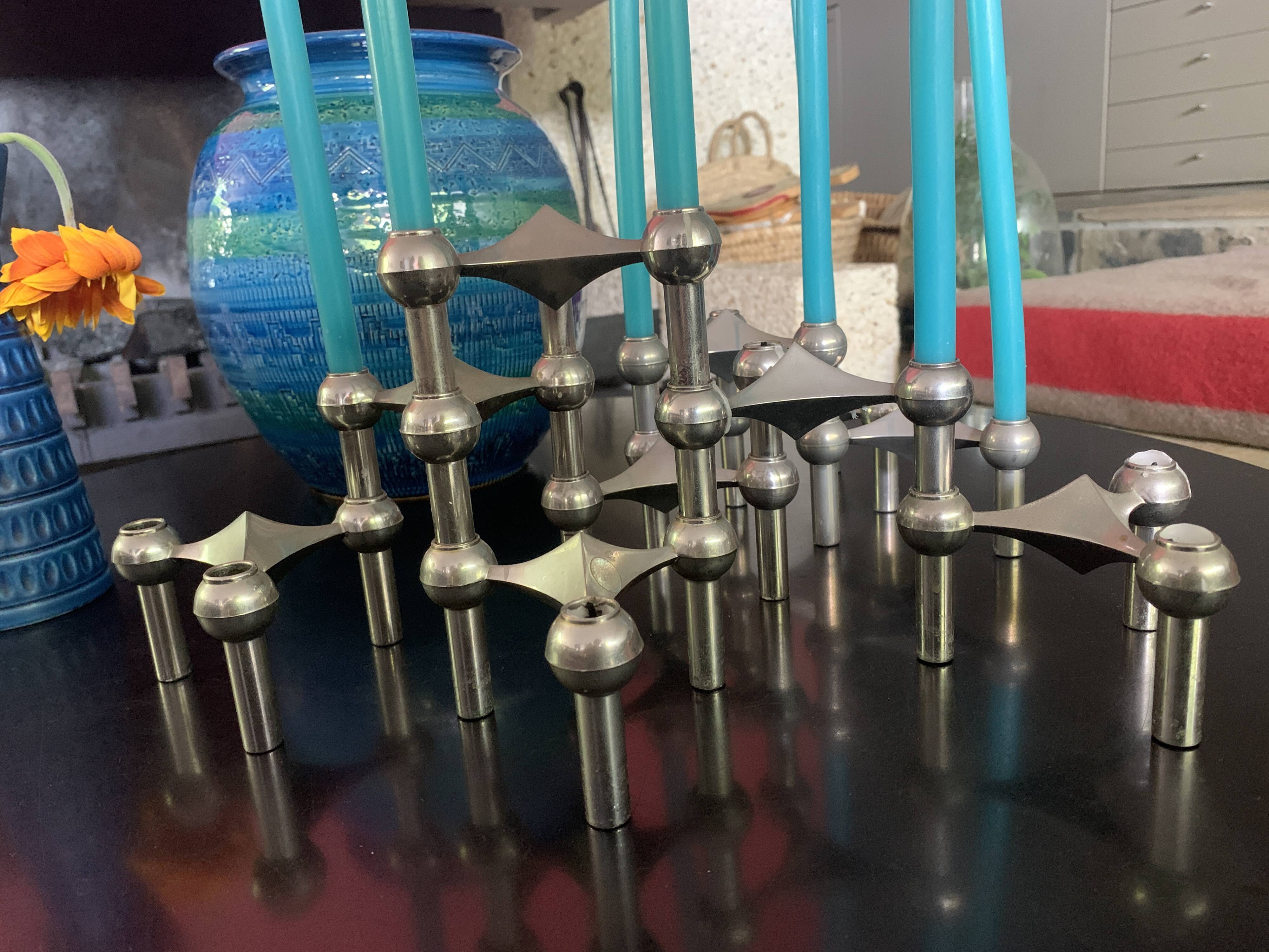 Lot de 9 bougeoirs Nagel pour Bmf