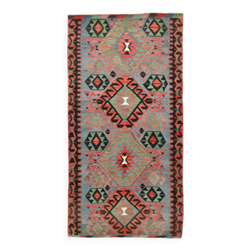 5x10 Geometric Tribal Handmade Vintage Rug, 160x317Cm