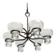 Suspension porte-bougies en métal et verre danois, 1960