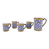 Italian Art Pottery set from Caltagirone, 1980’s Sicily