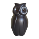 Potter's owl signed in vintage black ceramic