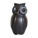 Potter's owl signed in vintage black ceramic
