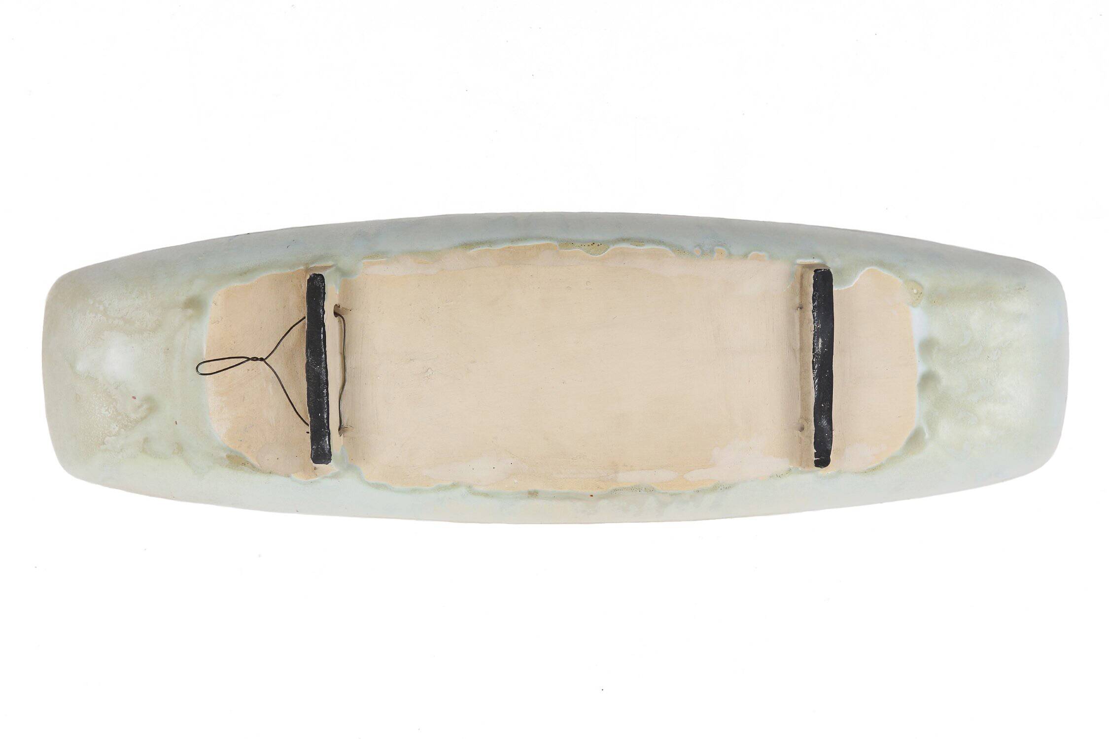 Mid-Century elongated glazed ceramic bowl, Belgium 1960s