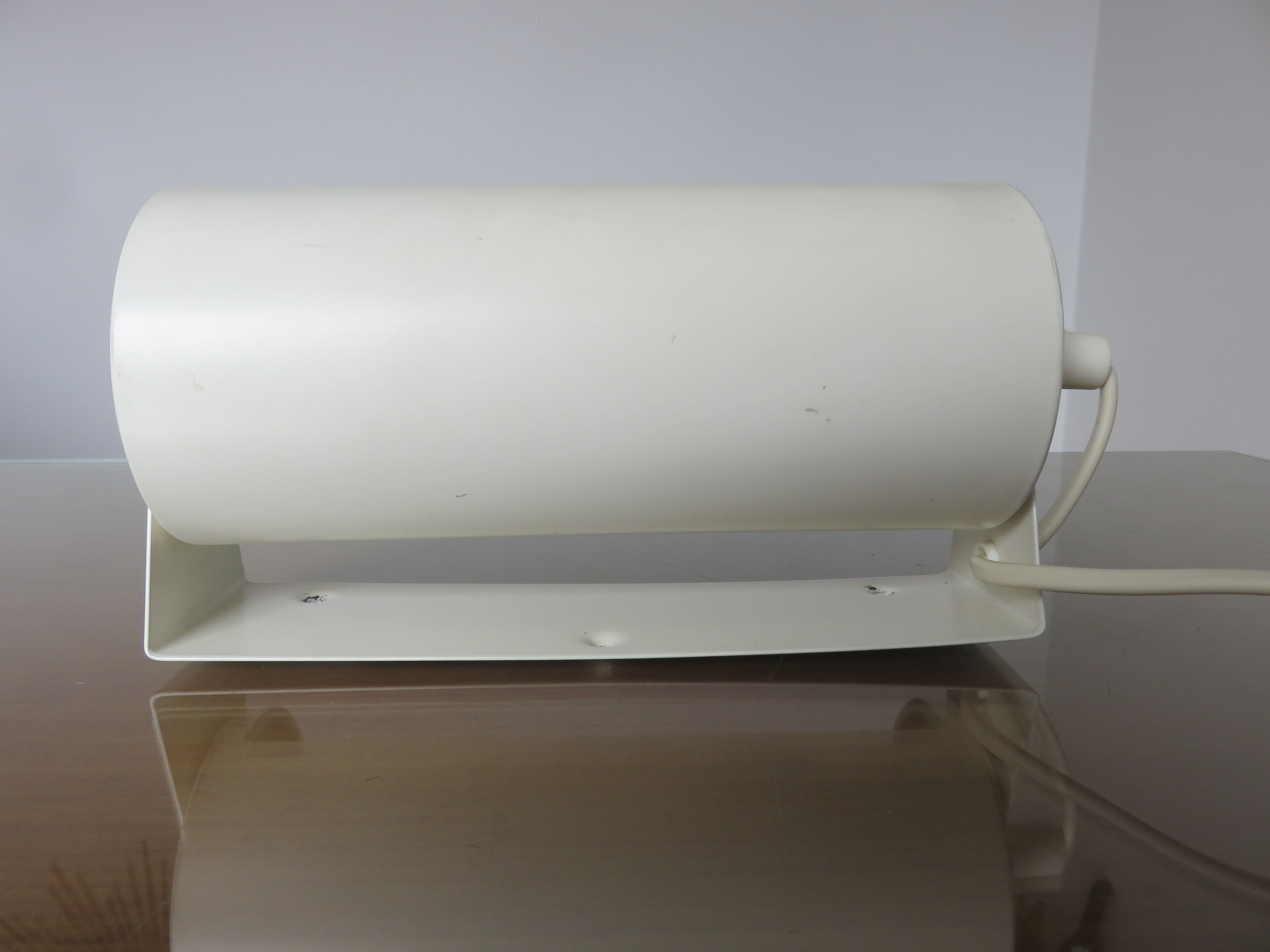 Wall lamp roll Ikea model V413 in white lacquered metal 1980