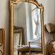 Antique napoleon mirror lll gilded pediment with rare gold leaf 103x182cm