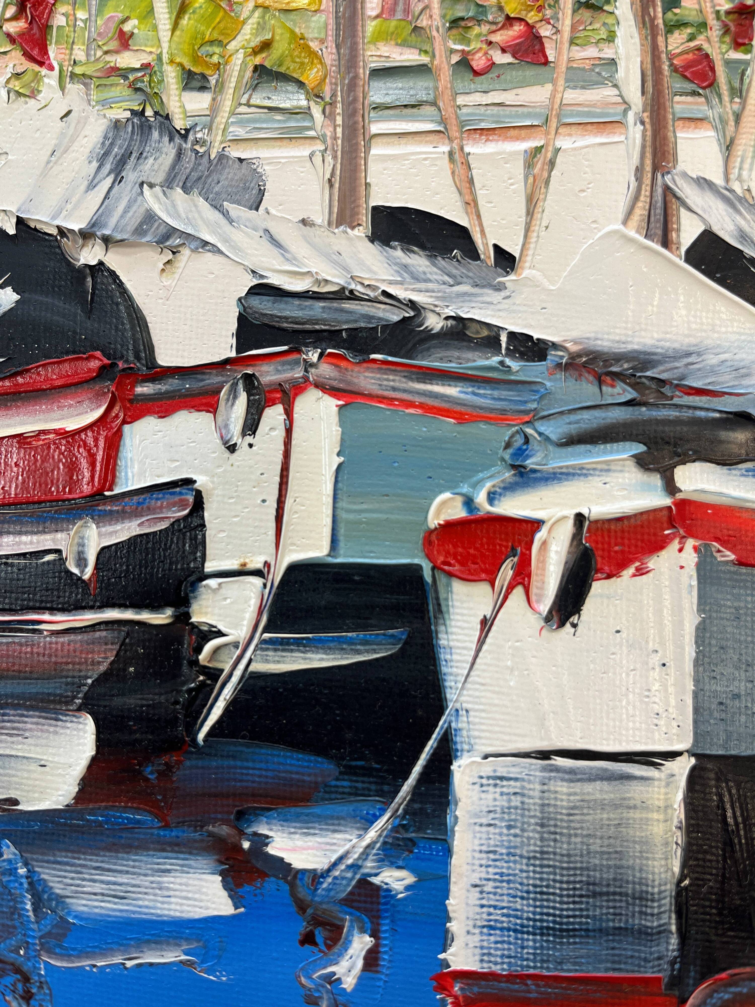 Tableau HST "View of Menton" by Christian Guinet (born in 1950)