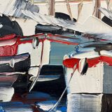 Tableau HST "View of Menton" by Christian Guinet (born in 1950)