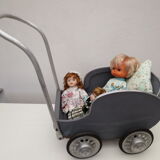 40 year old doll stroller, wood and aluminum