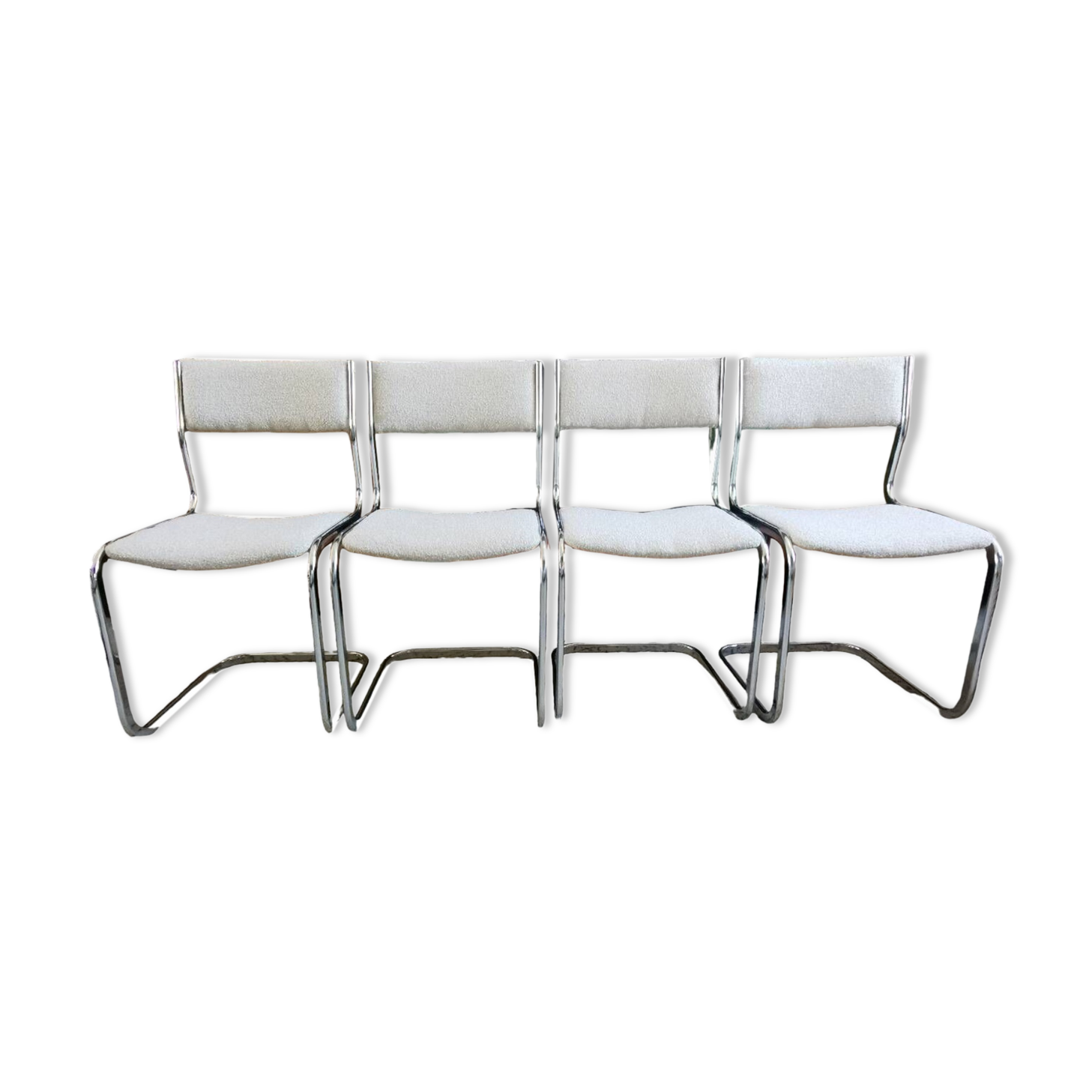 4 renovated vintage sled chairs