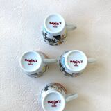 4 Maxim's de Paris coffee cups and saucers