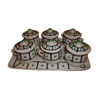Set of pots to cream with top aluminite