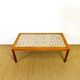 Scandinavian coffee table in teak and ceramic 1960