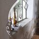Beveled mirror 50s flowery 82 x 56 cm