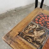 Pair of ceramic and metal nesting tables 1970