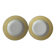 White and pastel yellow Amandinoise plates
