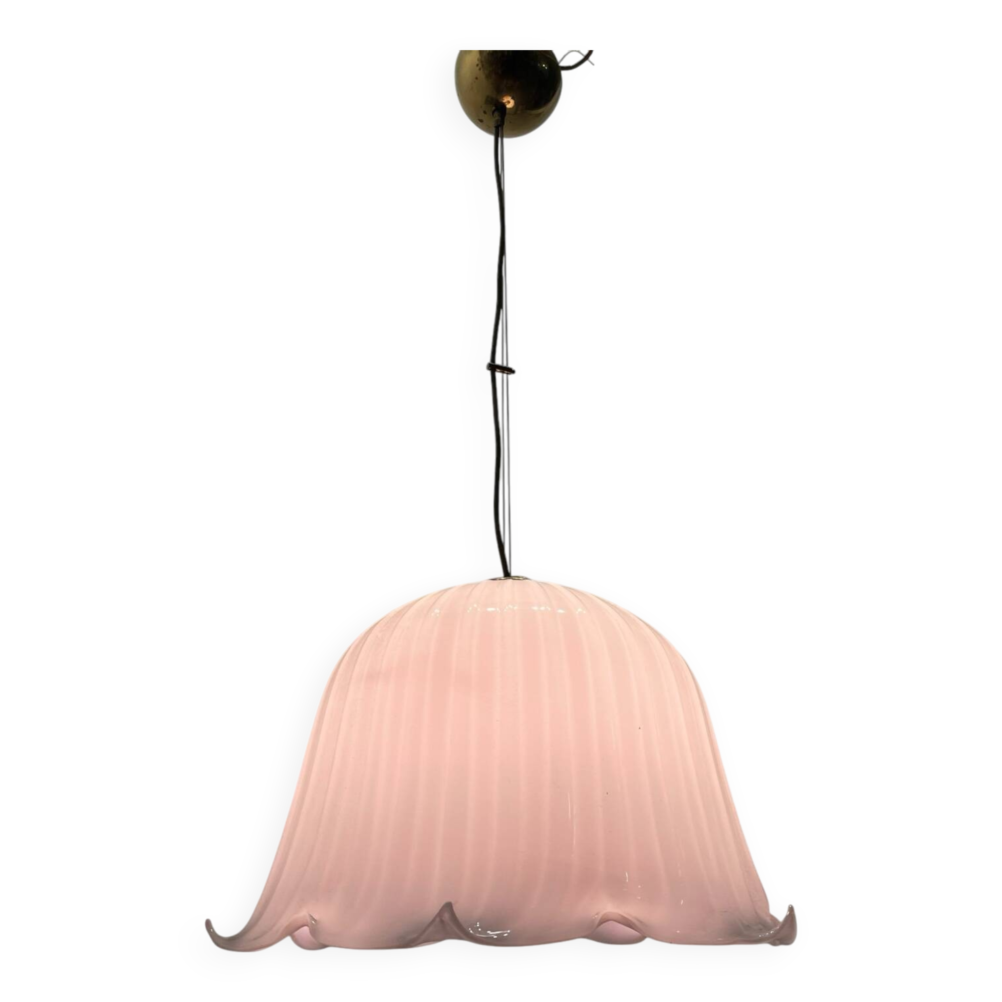 Large Pink Murano Glass Light Pendant 1970’s