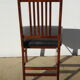 Folding chair in wood and leather, set of 4