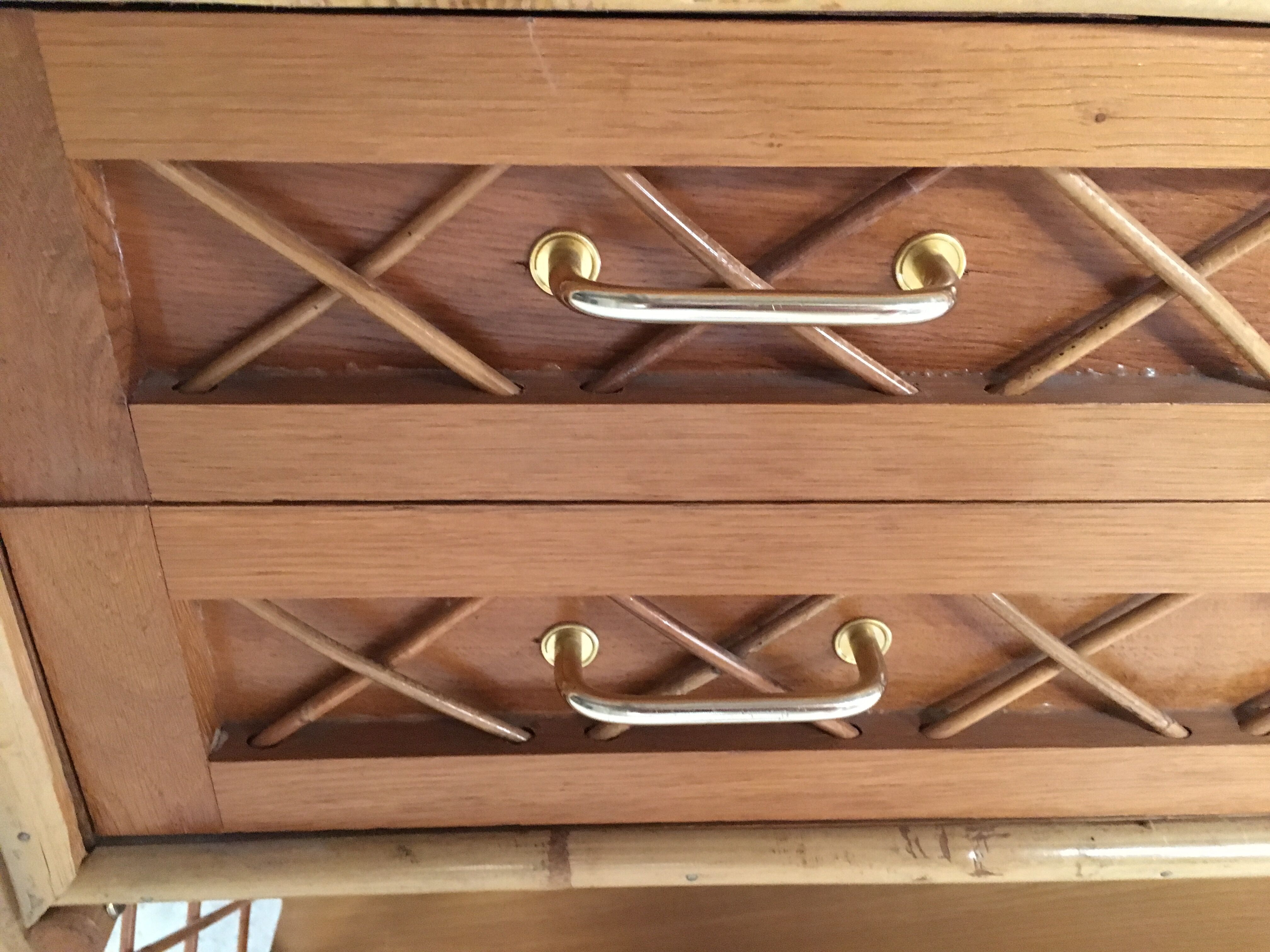 Rattan bookcase from the 60/70