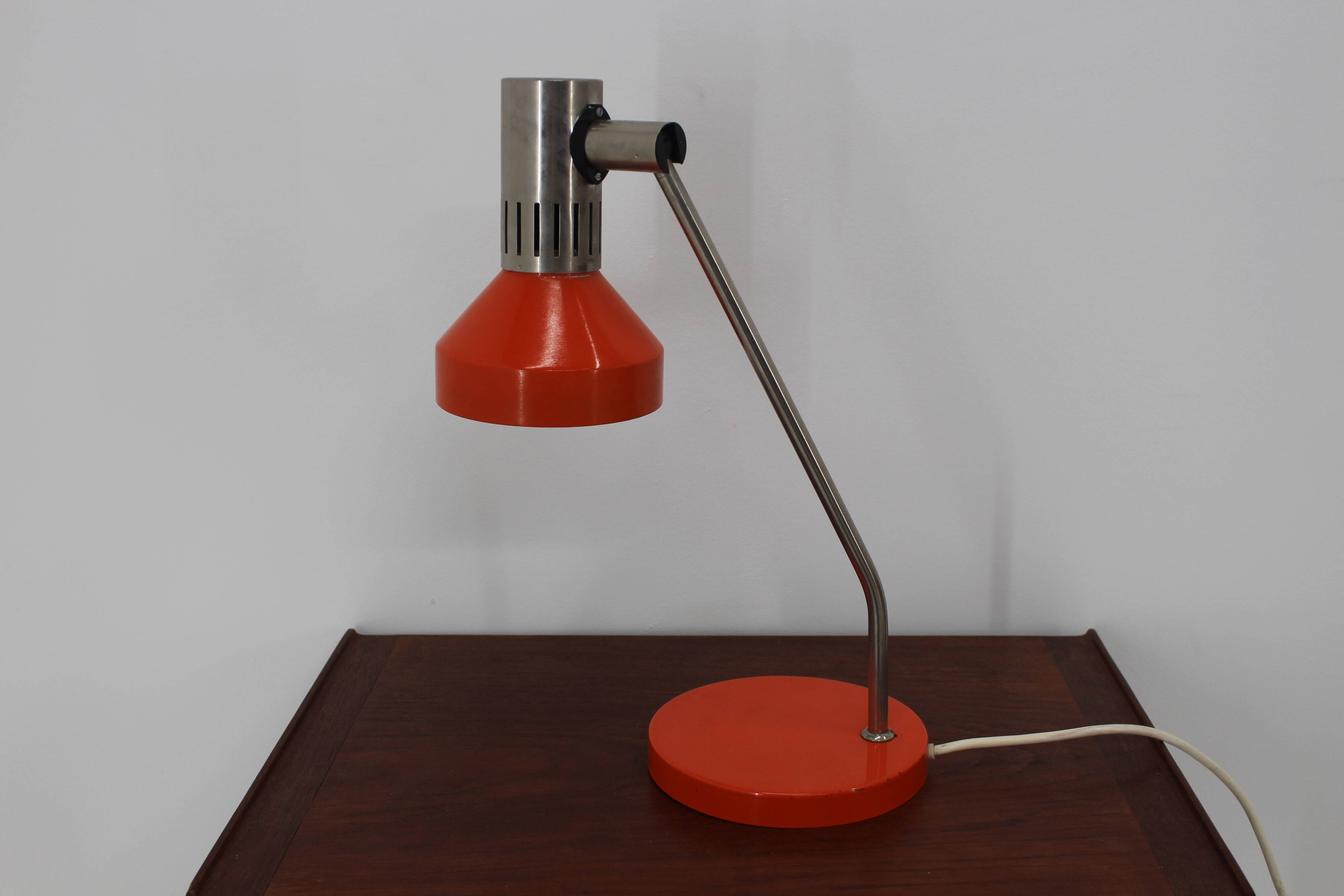 Mid-century orange table lamp, Gemany, 1970´s.