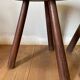 Pair of brutalist stool in solid oak 60s