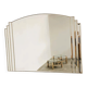 Vintage Art Deco Bevelled Mirror with Brass Trim, 1980s